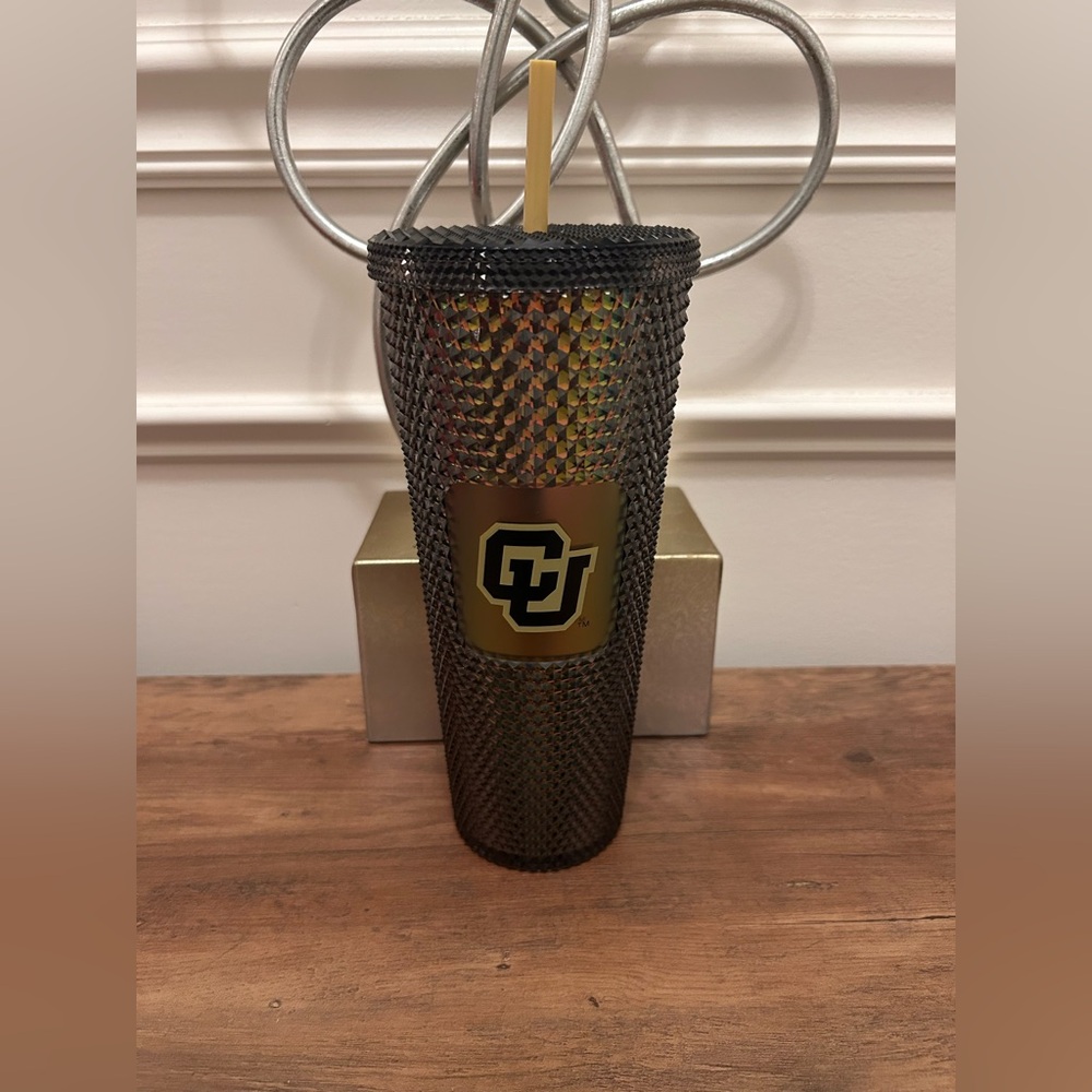 Starbucks Colorado Buffaloes Studded Tumbler in Iridescent Black/Gold - Picture 3 of 5